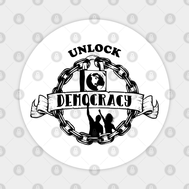 Unlock Democracy Magnet by mailboxdisco